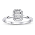 0.11 Carat Diamond Baguette Ring