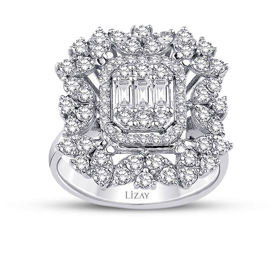 1.36 Carat Diamond Baguette Ring