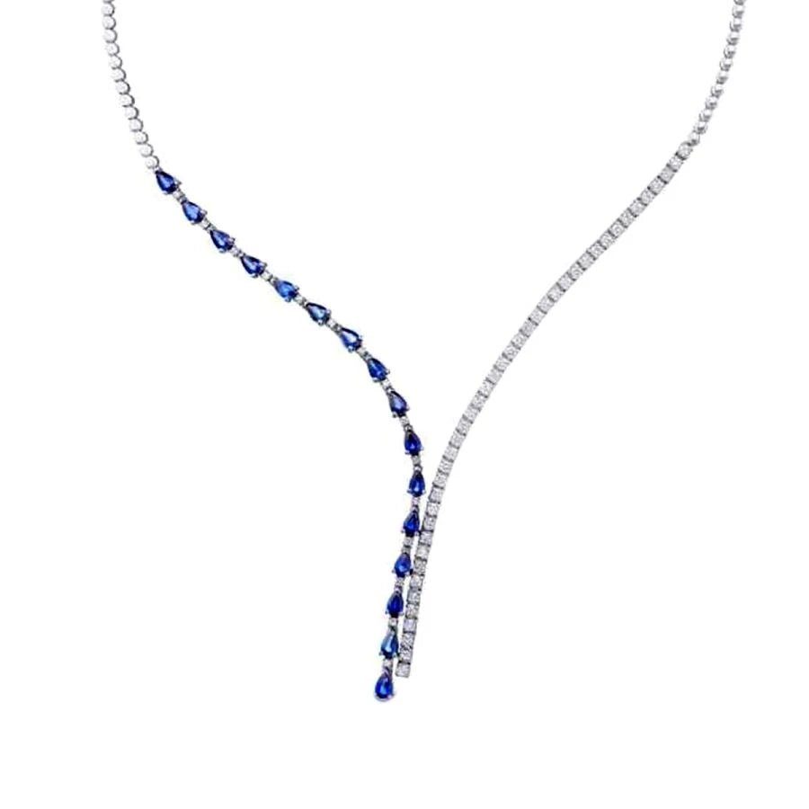 6,19 Karat Diamant-Saphir-Halsband