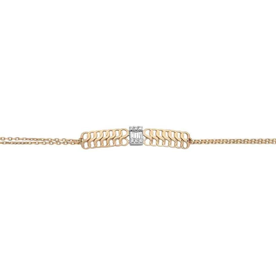 Armband mit 0,32 Karat Diamanten im Baguetteschliff