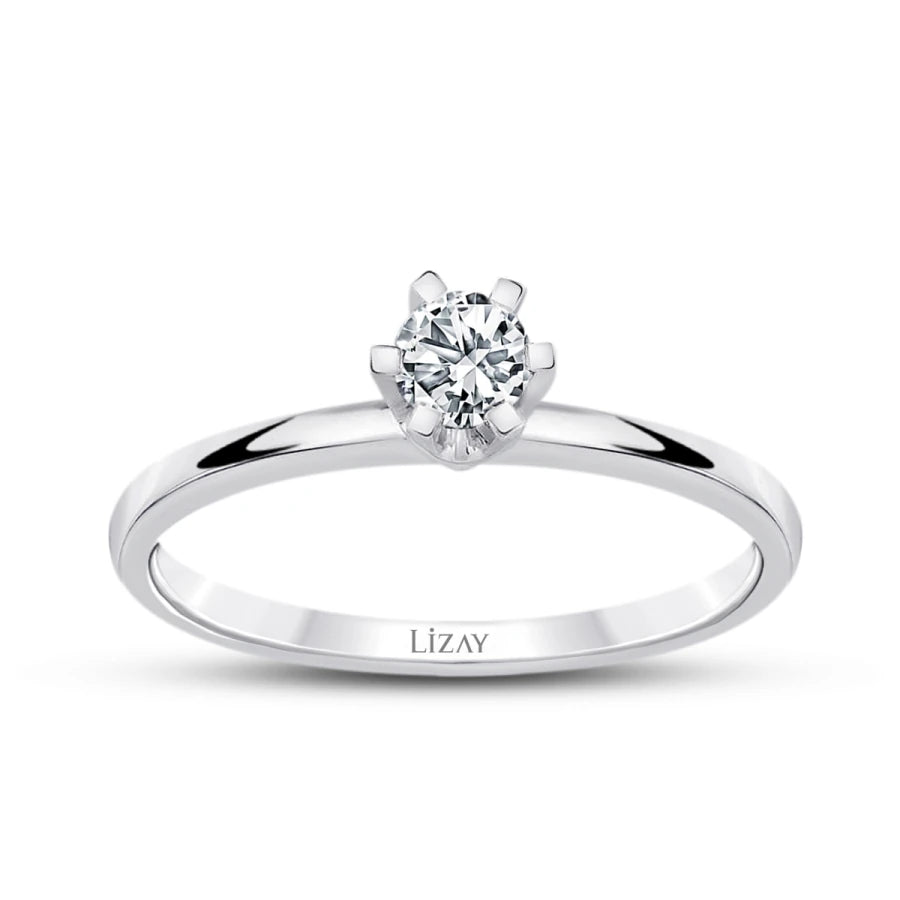 0.25 Carat Diamond Round Solitaire Engagement Ring