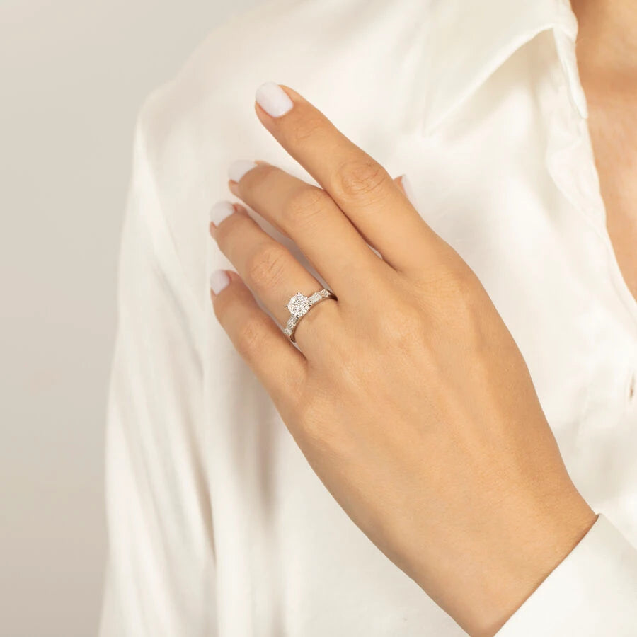 0.69 Carat Diamond Baguette Ring