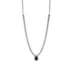 2.00 Carat Diamond Ruby Neckband