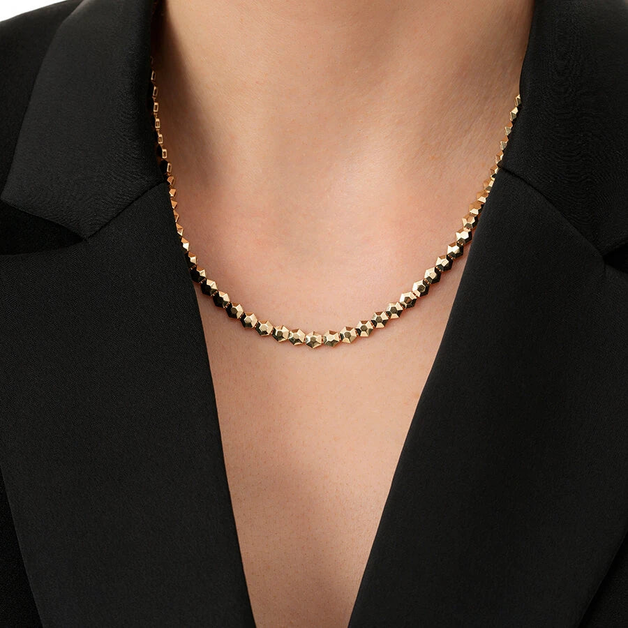 Goldene Sechseck-Halskette