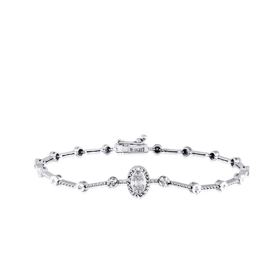 0,13 Karat Diamant-Baguette-Armband