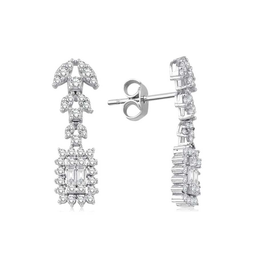 Ohrringe in Blattgold-Baguette