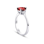 1.40 Carat Diamond Pear Ruby Ring