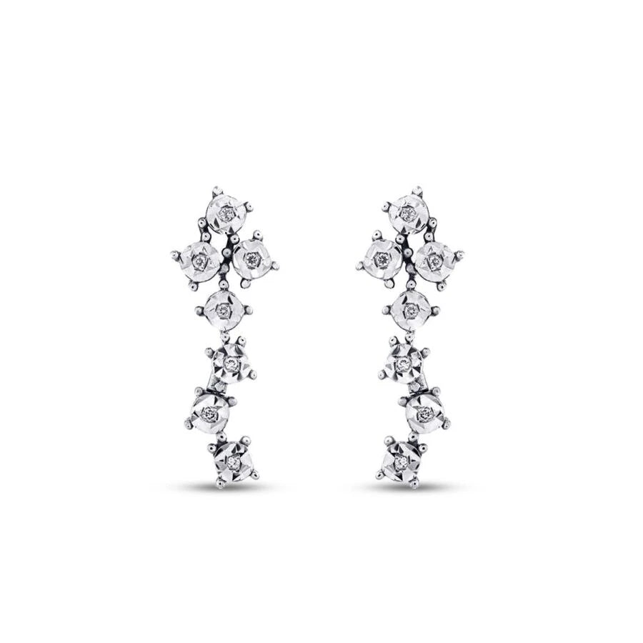 0.05 Carat Diamond-Effect Earrings