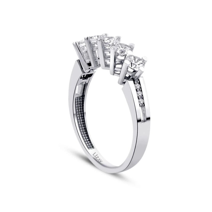 Gold Side-Stone Five-Stone Ring