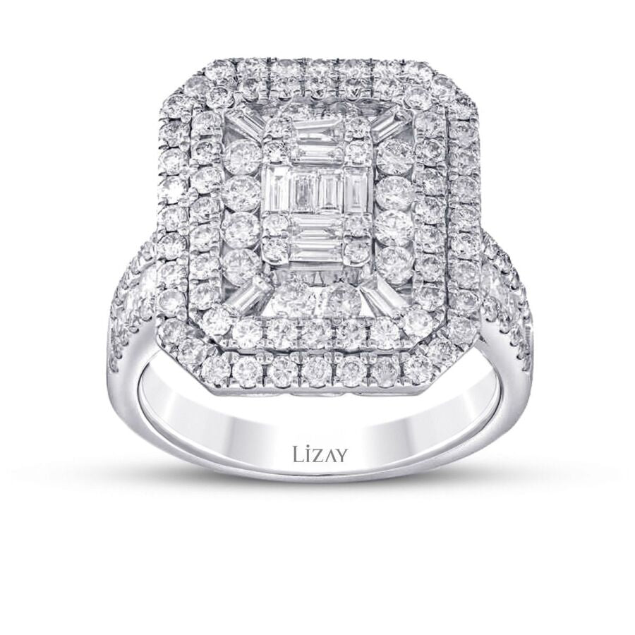 2,15 Karat Diamant-Baguette-Ring