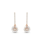 0.42 Carat Diamond Flower Earrings