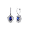 2.90 Carat Diamond Sapphire Earrings