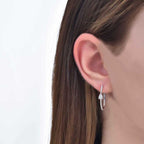 0.70 Carat Diamond Hoop Earrings