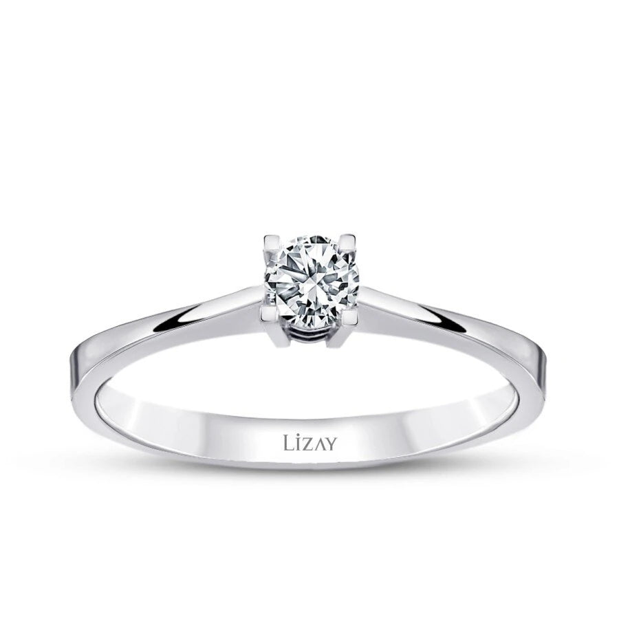 0.10 Carat Diamond Round Solitaire Engagement Ring
