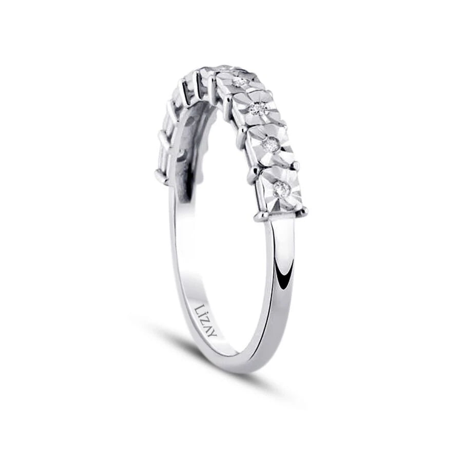 0.07 Carat Diamond Effect Half-Eternity Ring