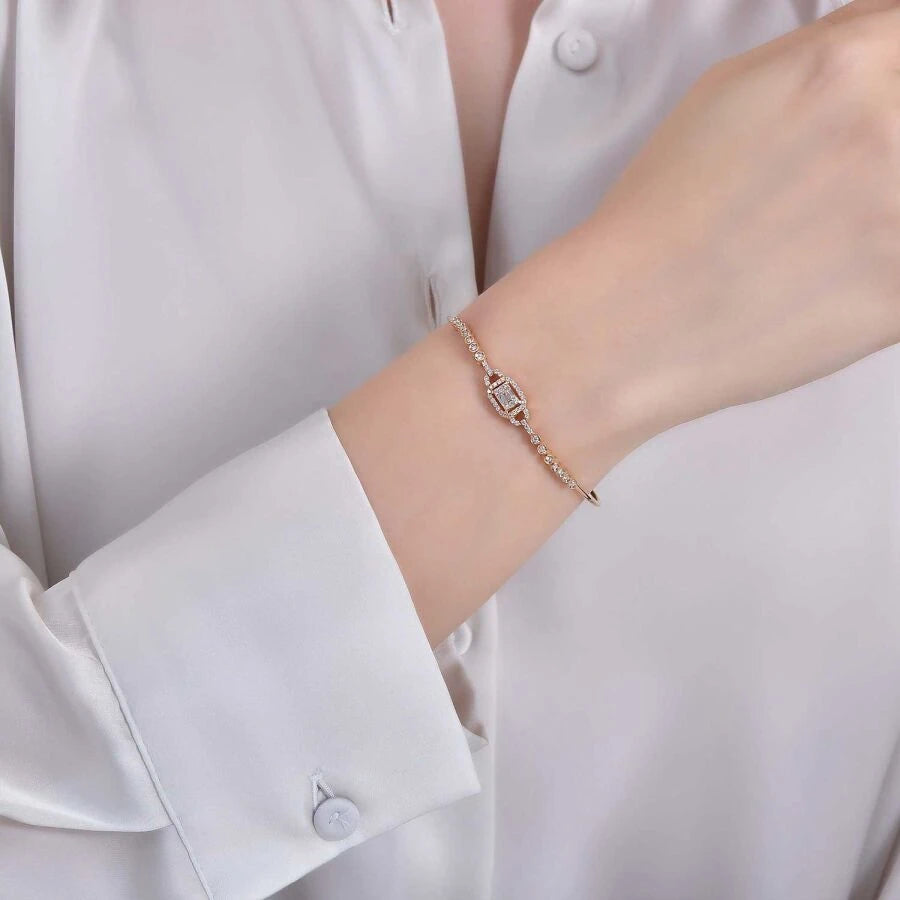 0,38 Karat Diamant-Baguette-Armreif