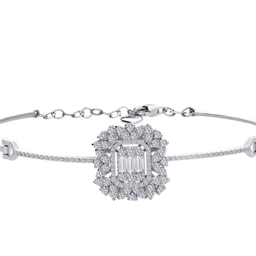 1.13 Carat Diamond Baguette Bangle