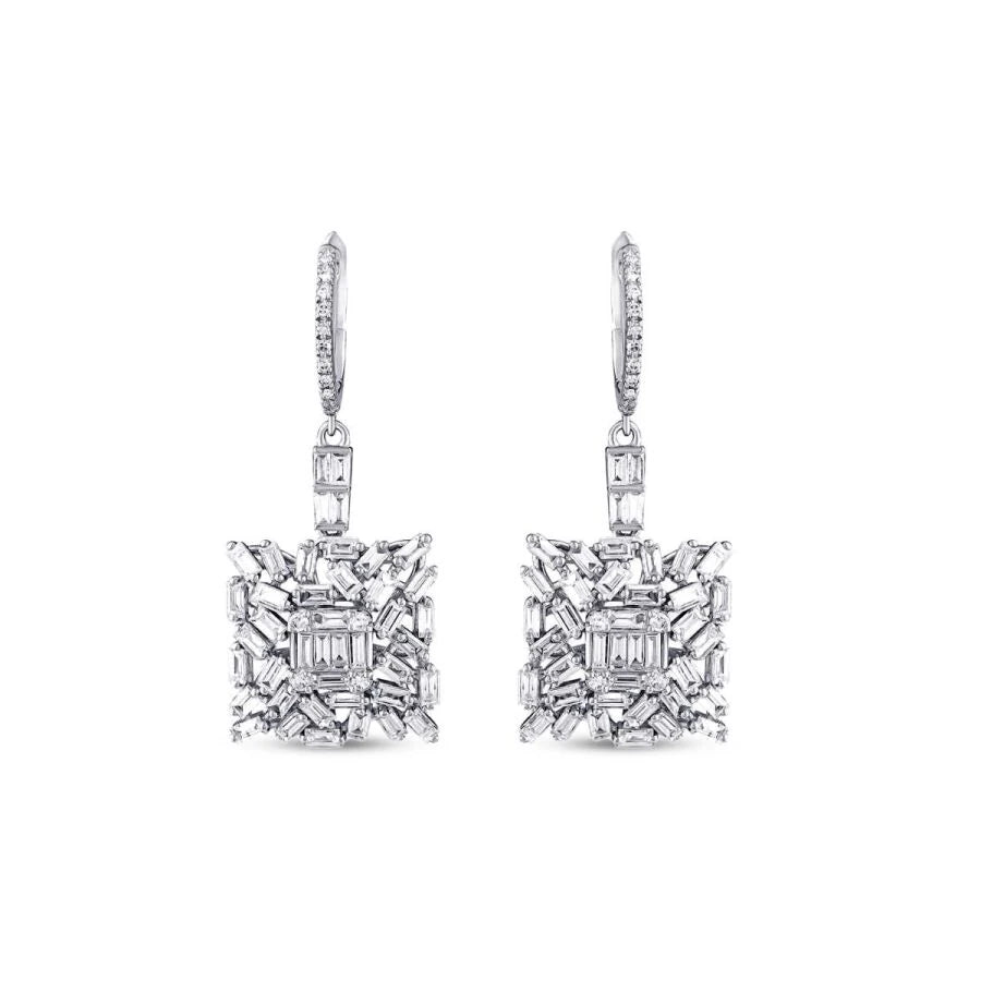 2.65 Carat Diamond Baguette Earrings