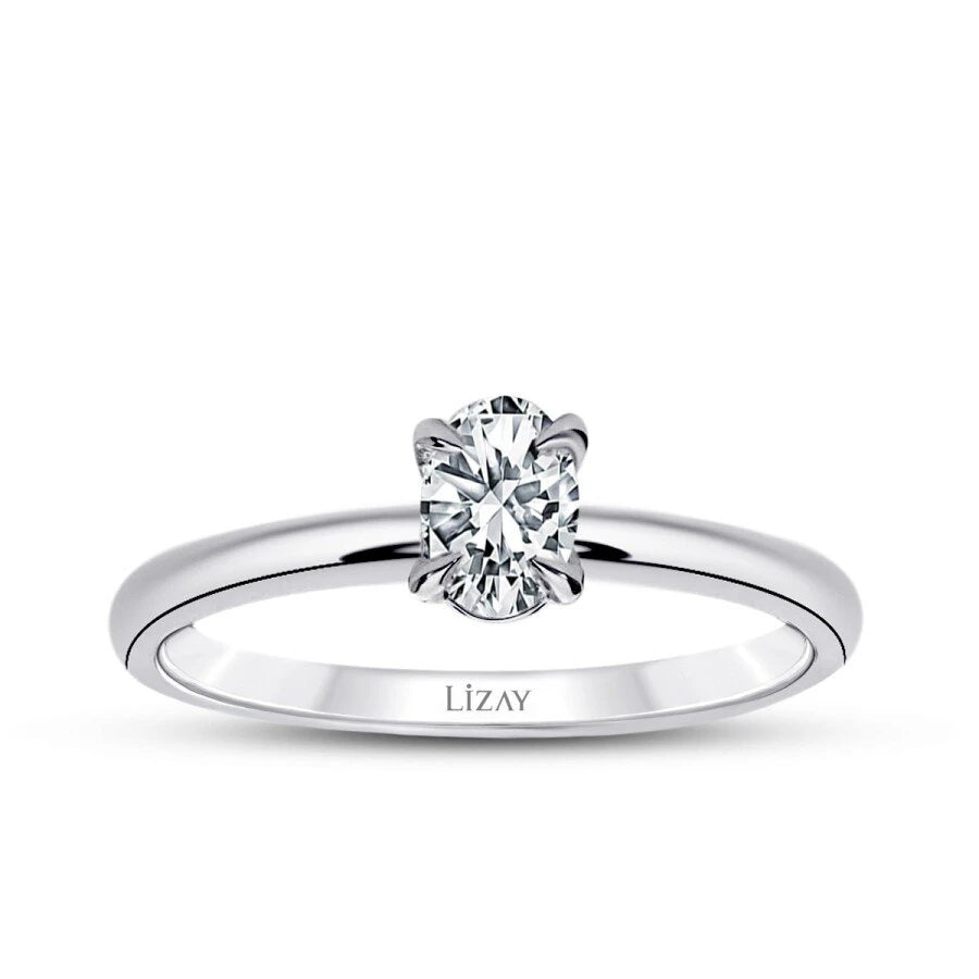 0.40 Carat Diamond Oval Solitaire Engagement Ring