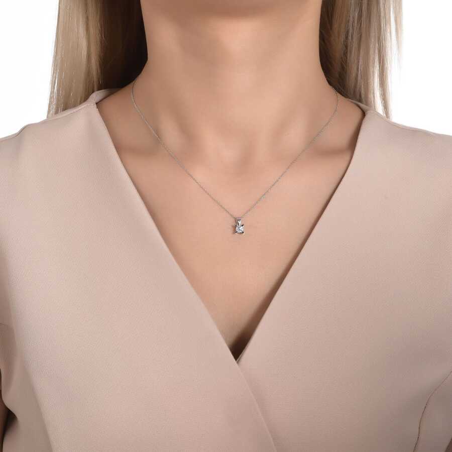 0.16 Carat Diamond Solitaire Necklace