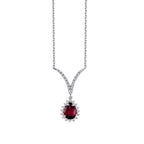0.66 Carat Diamond Ruby Necklace