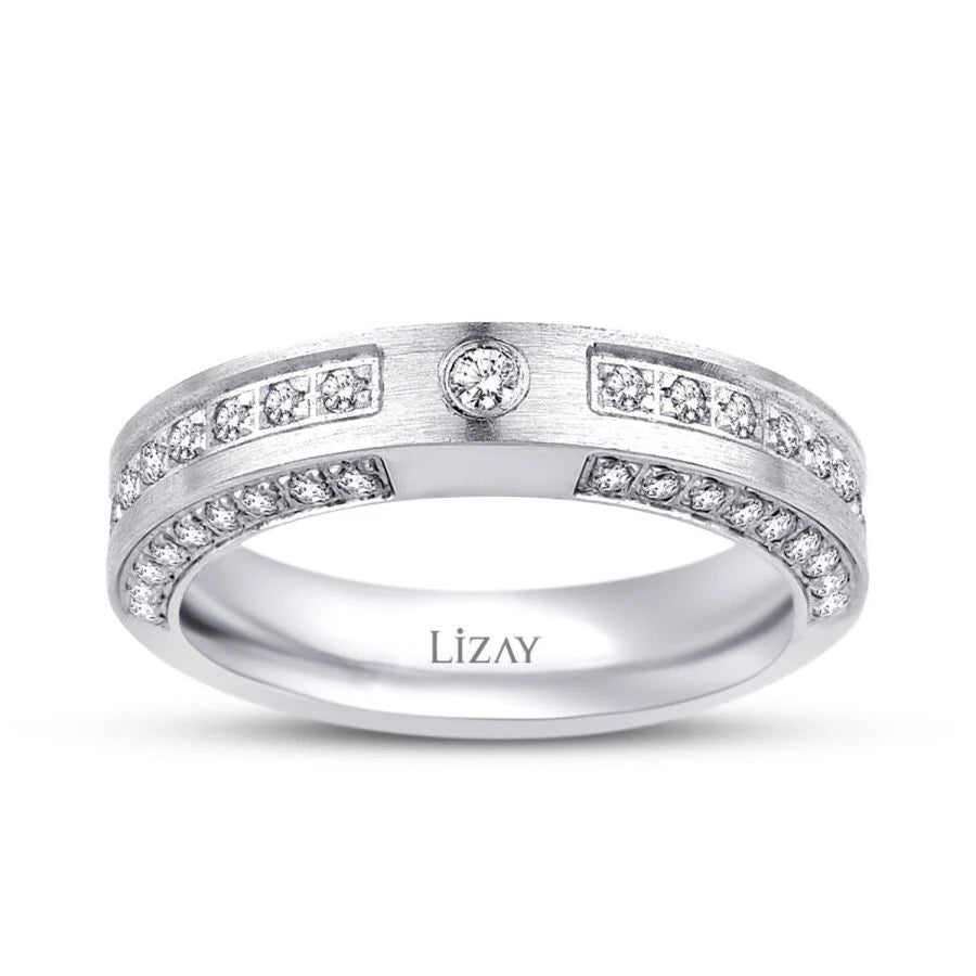 White Gold Half-Eternity Wedding Band