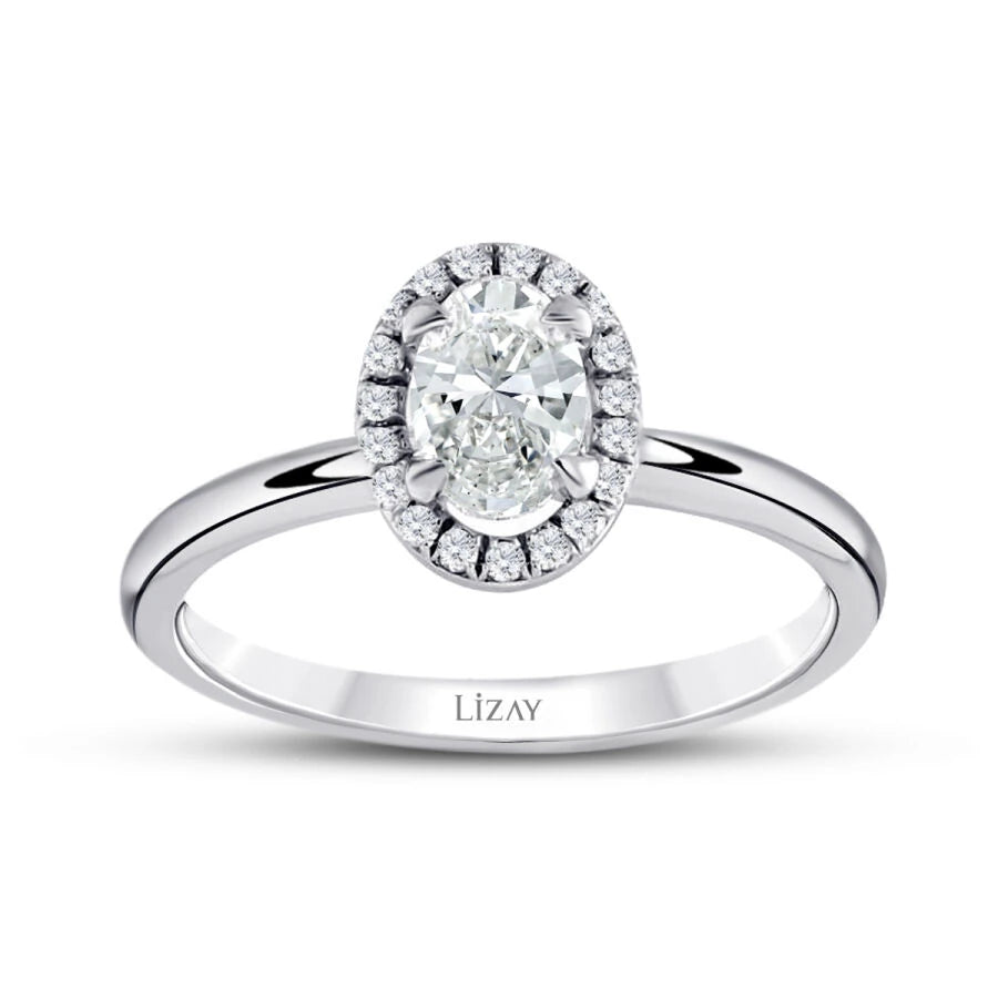 0.40 Carat Diamond Oval Solitaire Engagement Ring