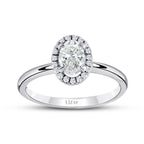 0.40 Carat Diamond Oval Solitaire Engagement Ring