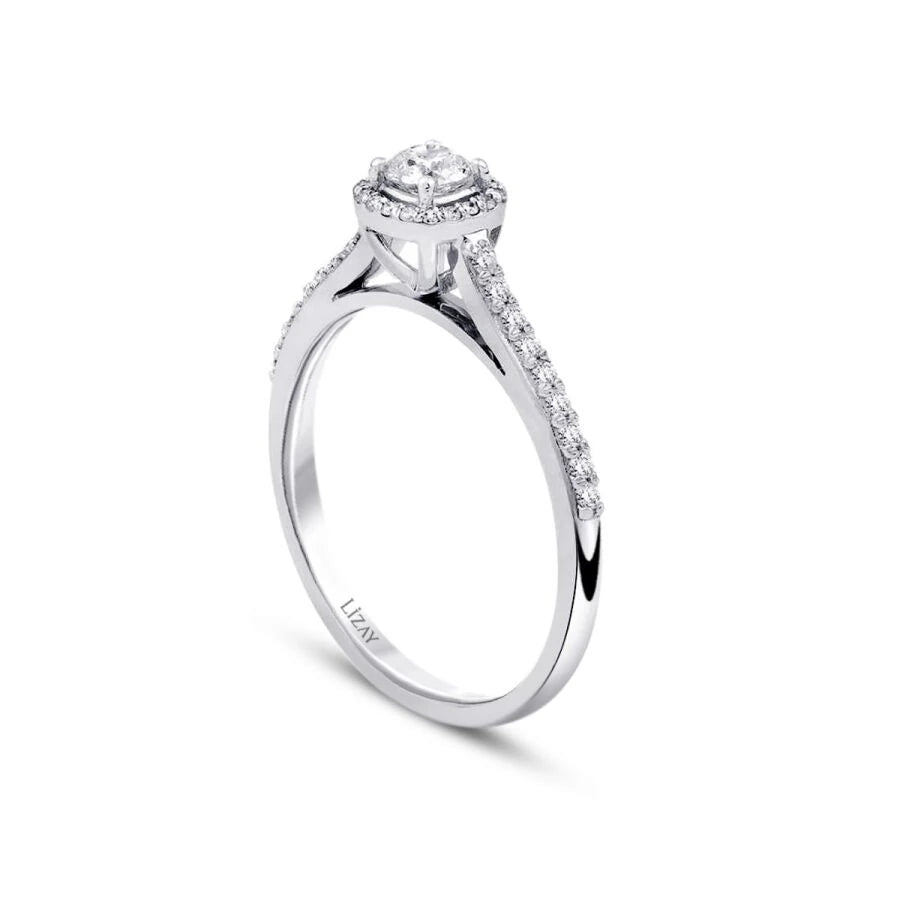 0.32 Carat Diamond Round Solitaire Engagement Ring