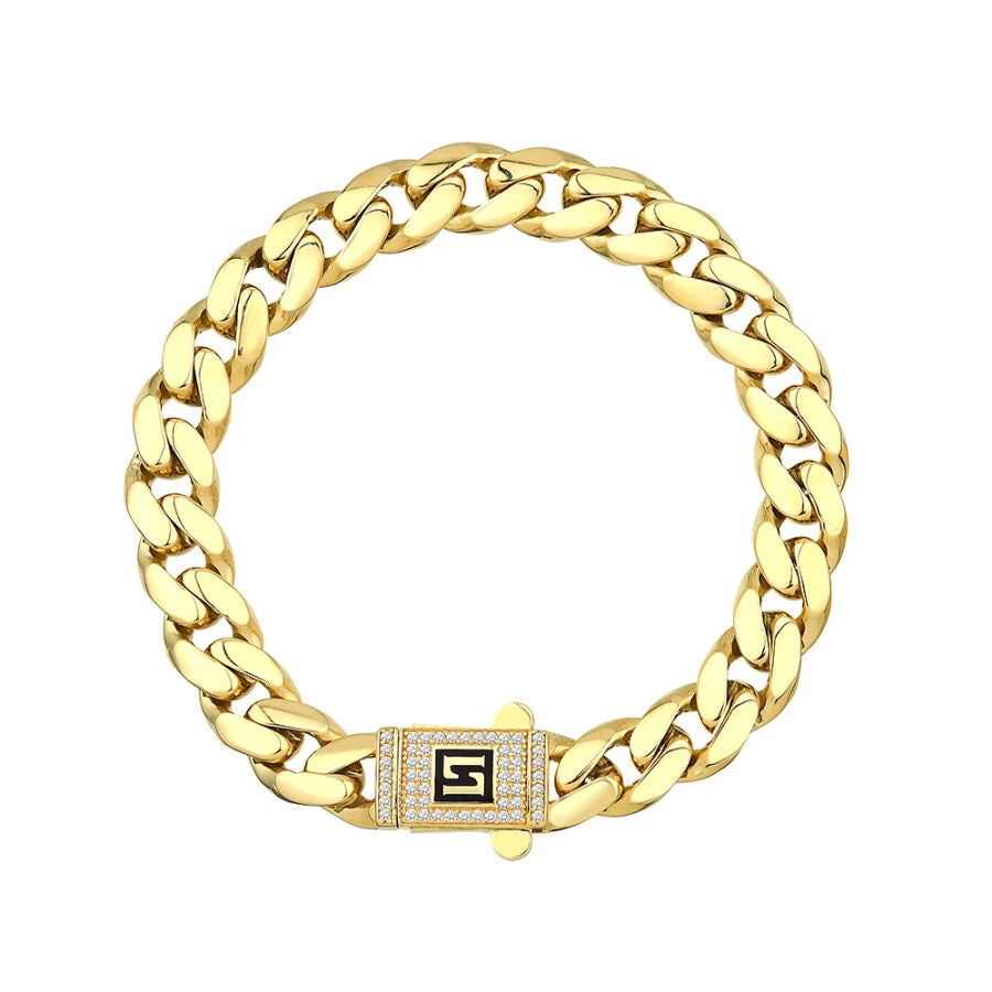 Gold Gourmet Lock Armband