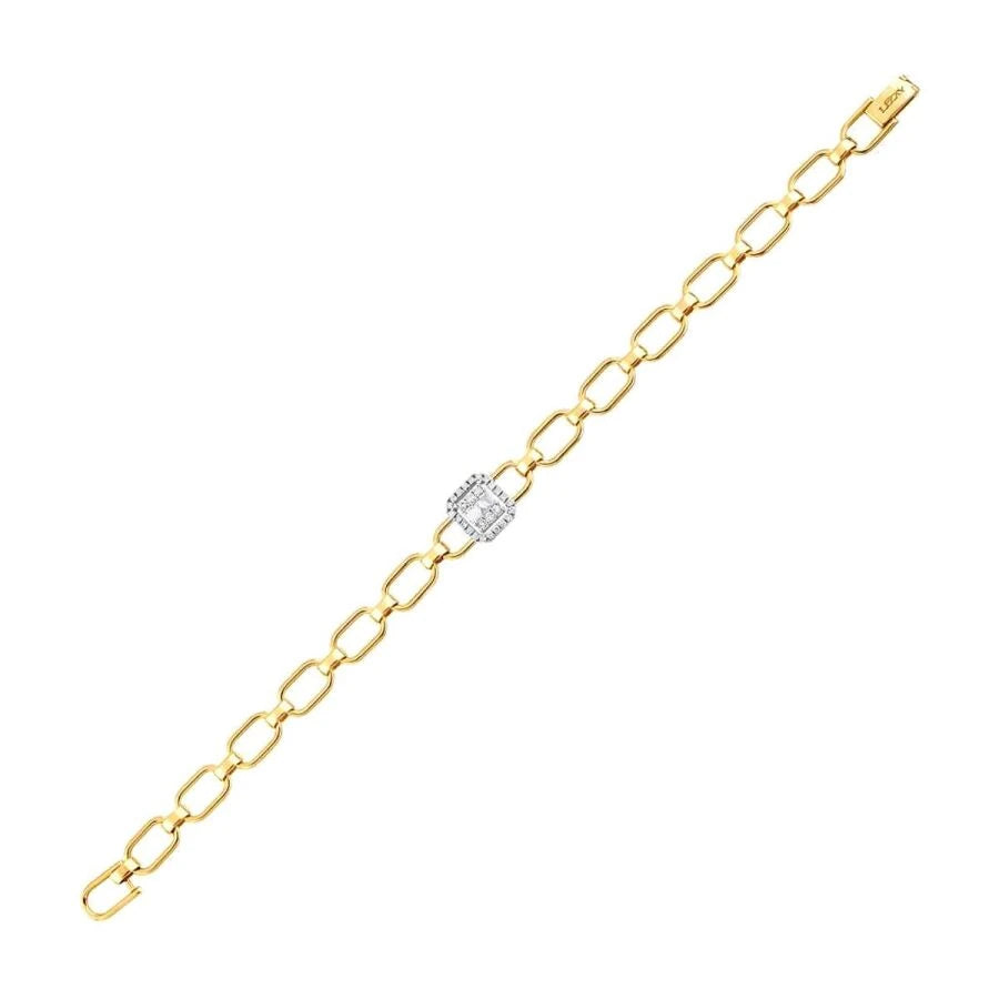Armband mit 0,26 Karat Diamant-Baguette