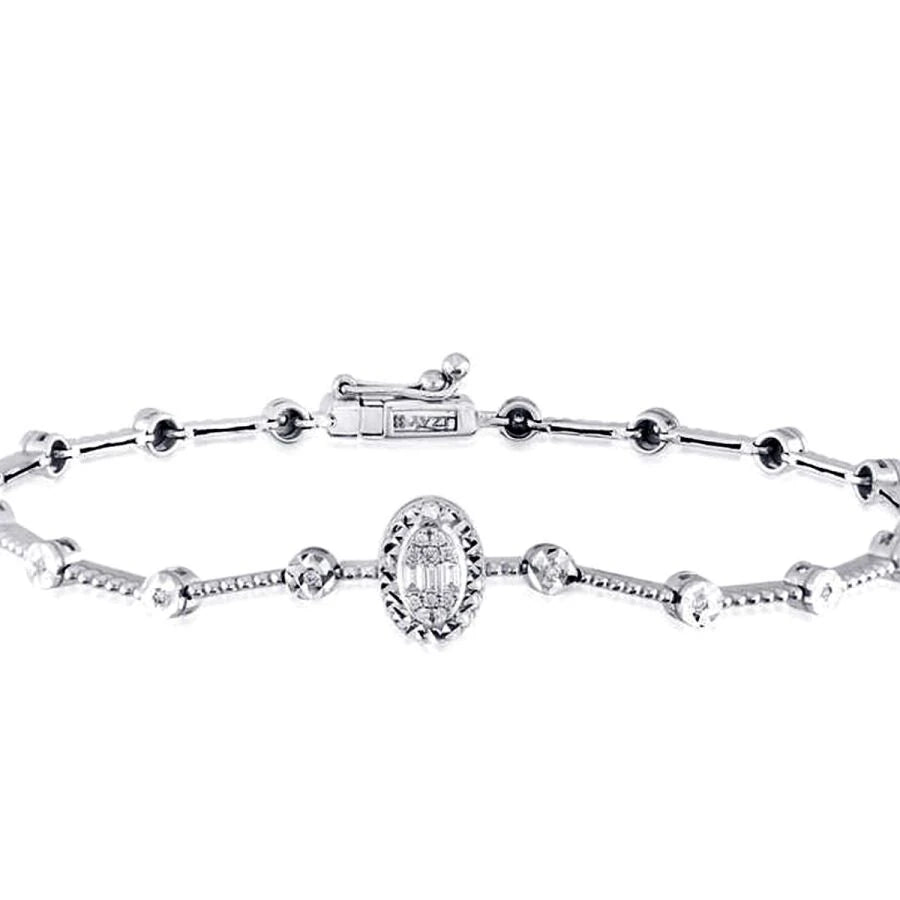 0,13 Karat Diamant-Baguette-Armband
