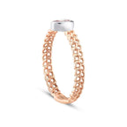 0.18 Carat Morganite Pear Ring