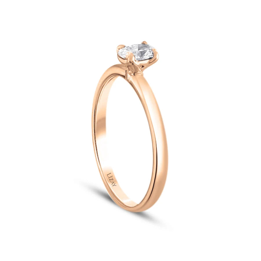 0.20 Carat Diamond Oval Solitaire Engagement Ring