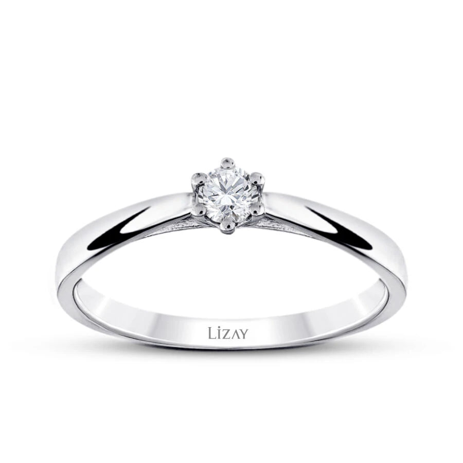 0.15 Carat Diamond Round Solitaire Engagement Ring