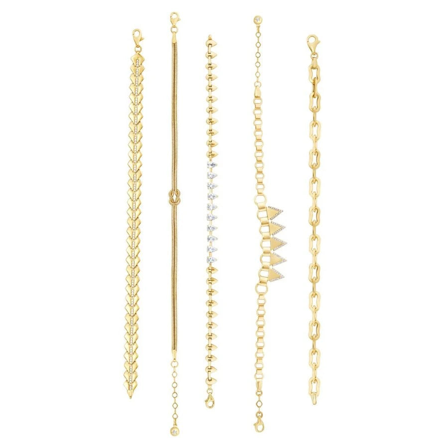 Gold Triangle Stone Bracelet