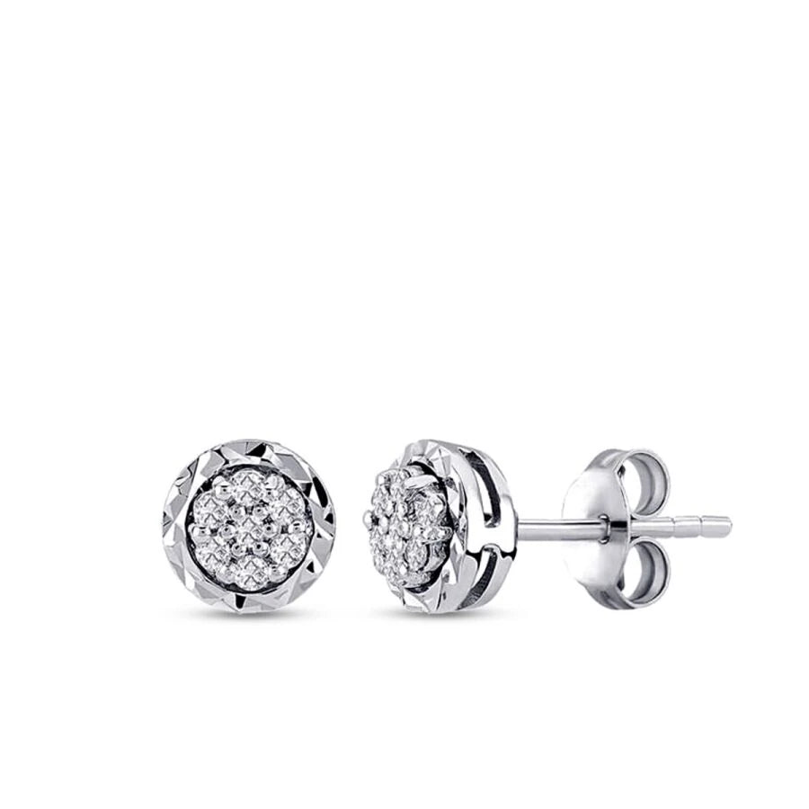 0.25 Carat Diamond Round Earrings