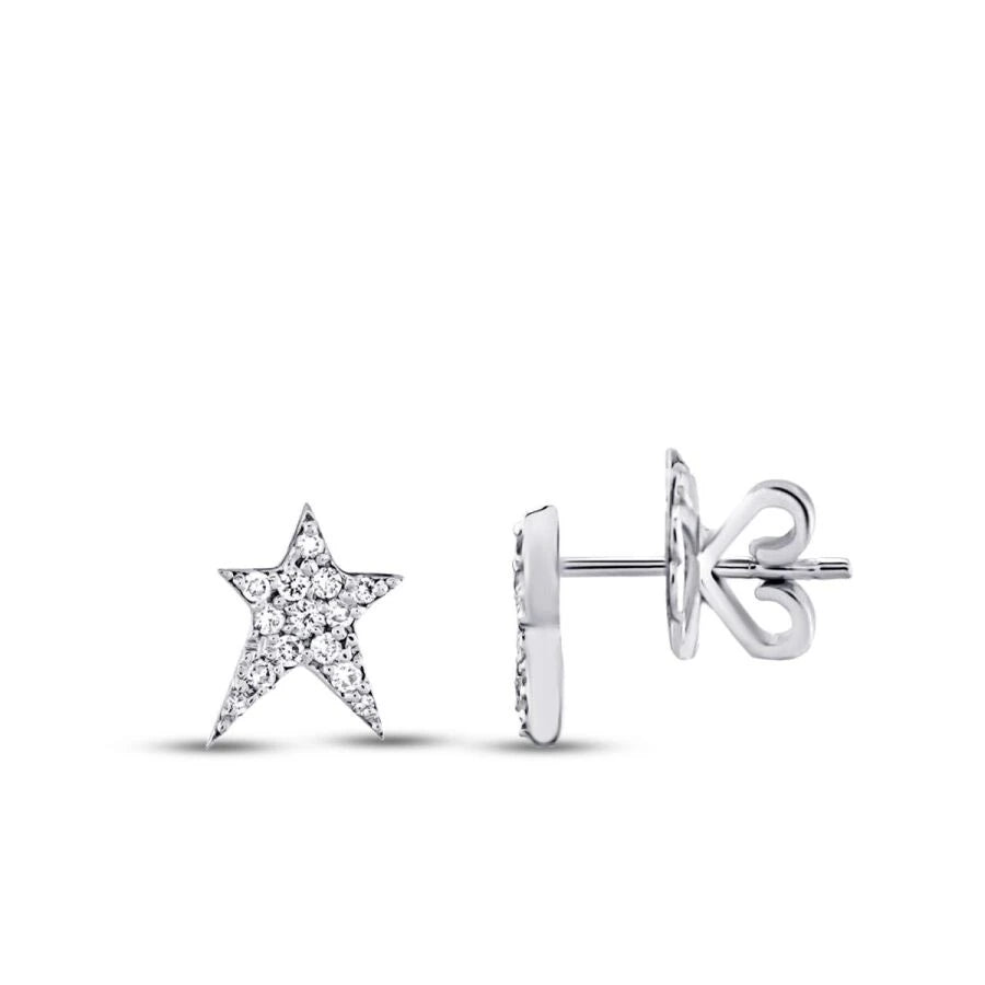 0.13 Carat Diamond Star Earrings
