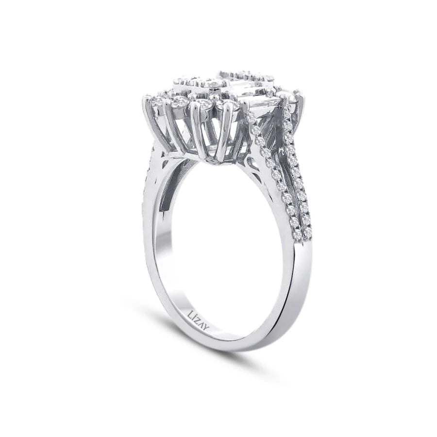 1.36 Carat Diamond Baguette Ring