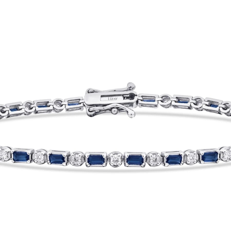 2,19 Karat Diamant-Saphir-Armband