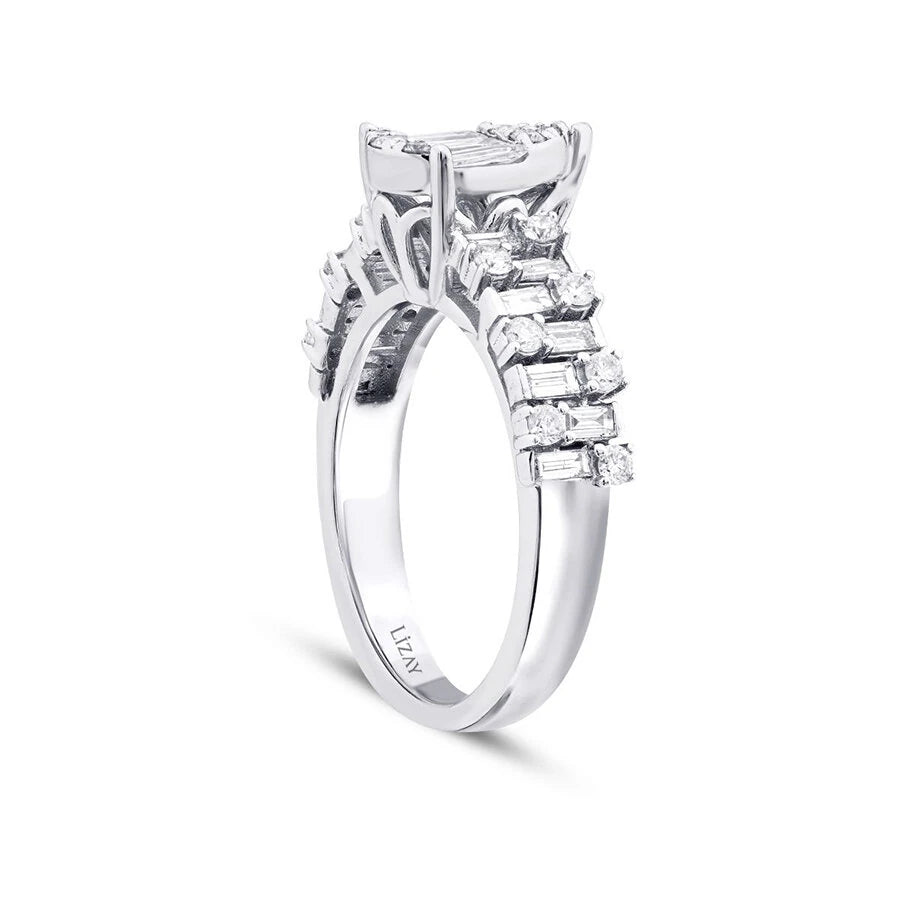 0.97 Carat Diamond Baguette Ring