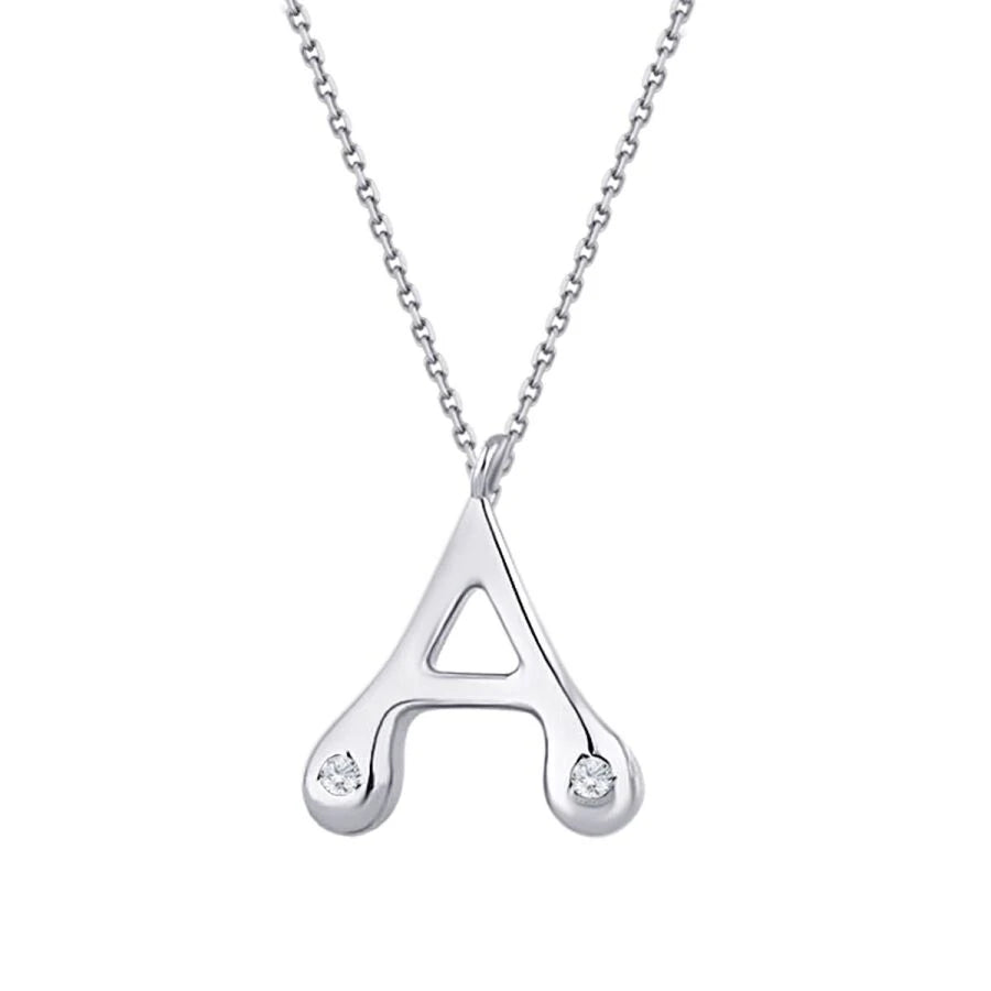 Halskette mit einem 0,04 Karat Diamanten in Form eines Buchstabens
