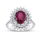 1.24 Carat Diamond Ruby Ring