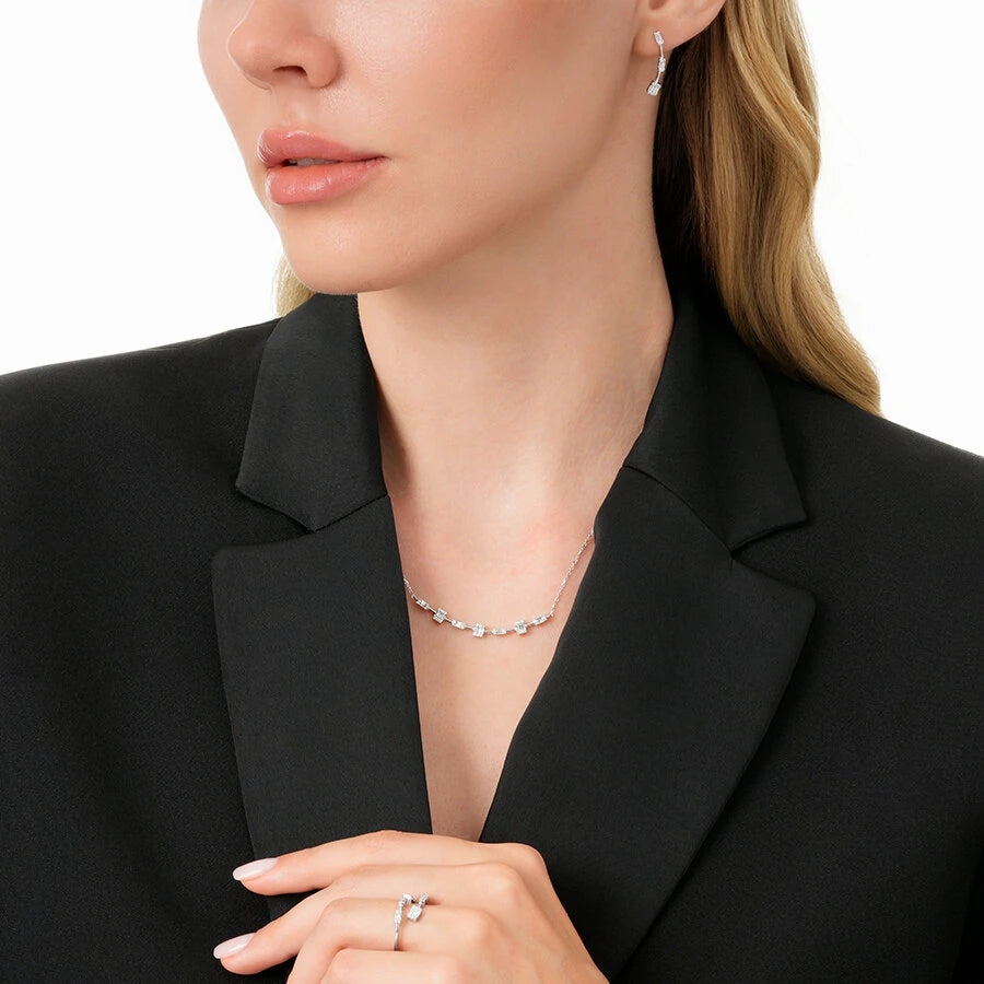 0.33 Carat Diamond Baguette Necklace