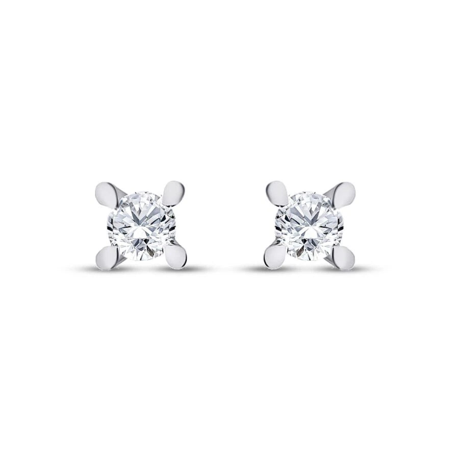 0.90 Carat Diamond Solitaire Earrings