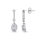 0.14 Carat Diamond Baguette Earrings