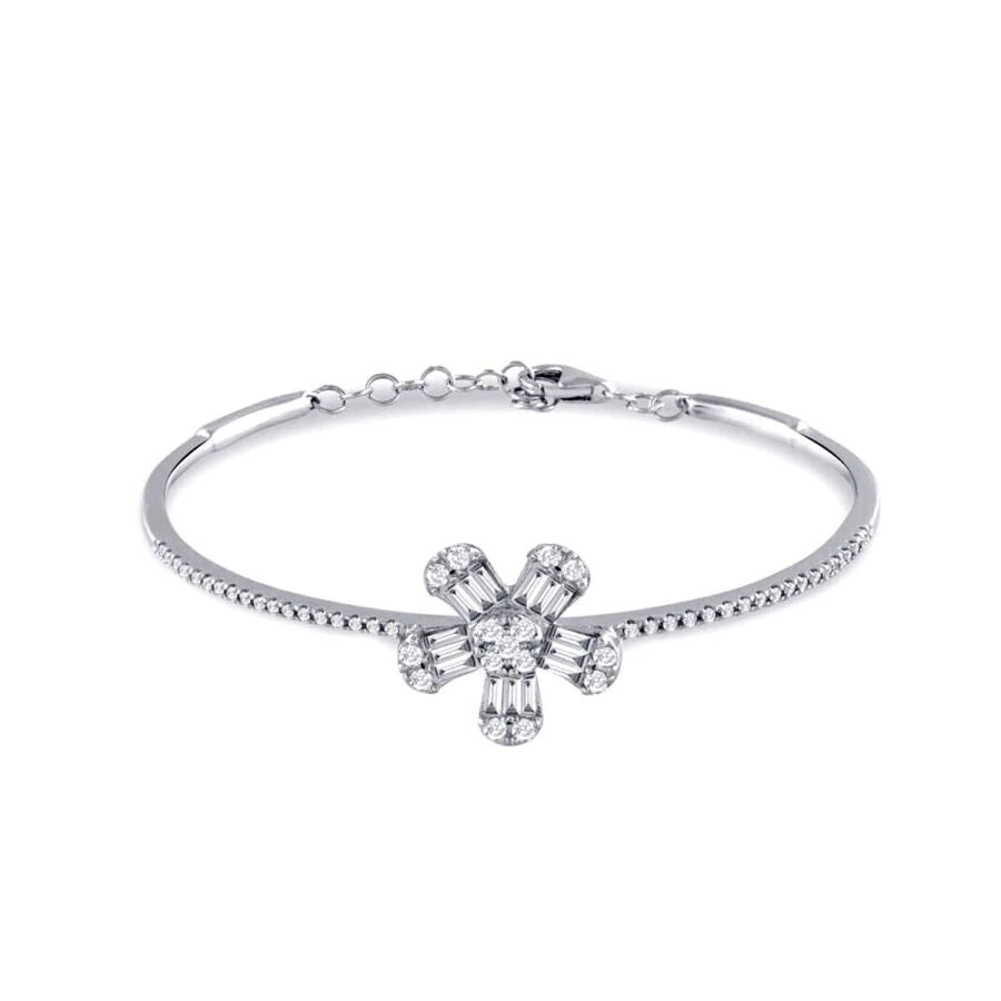1.00 Carat Diamond Baguette Bangle