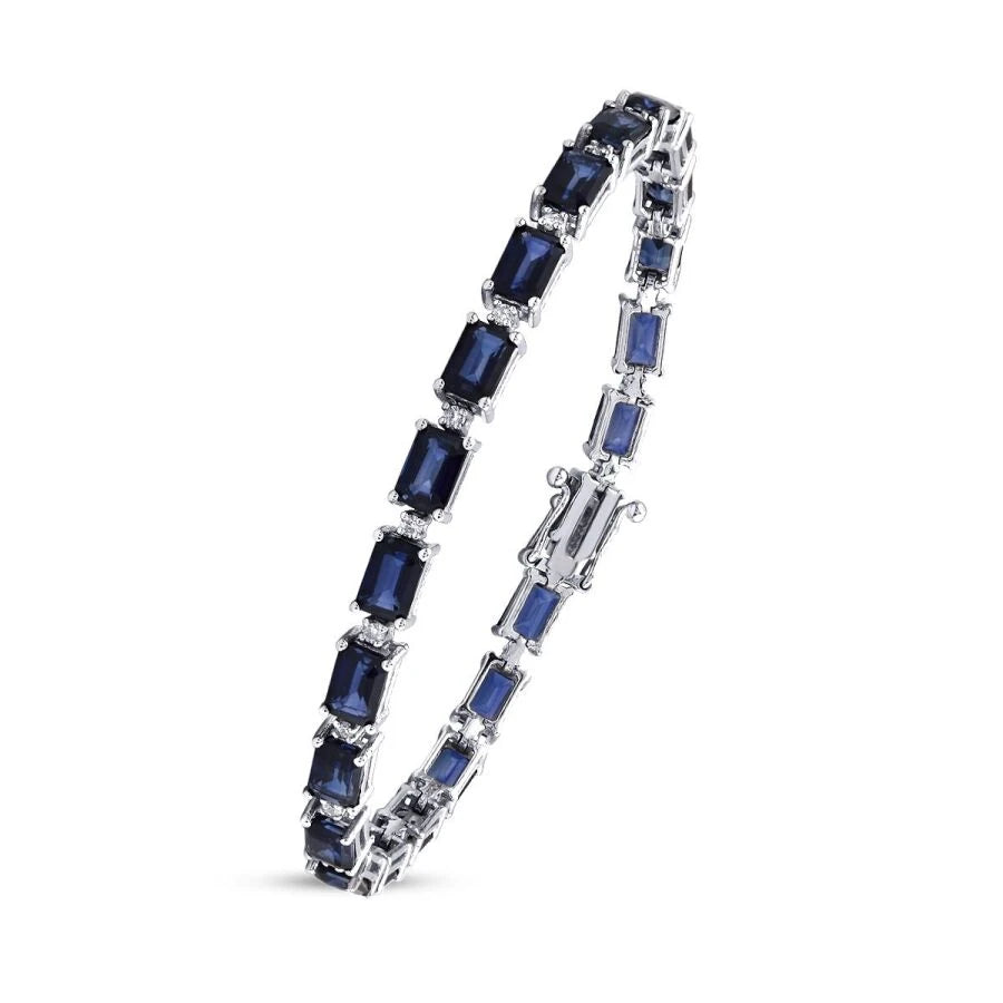 9,28 Karat Diamant-Saphir-Armband
