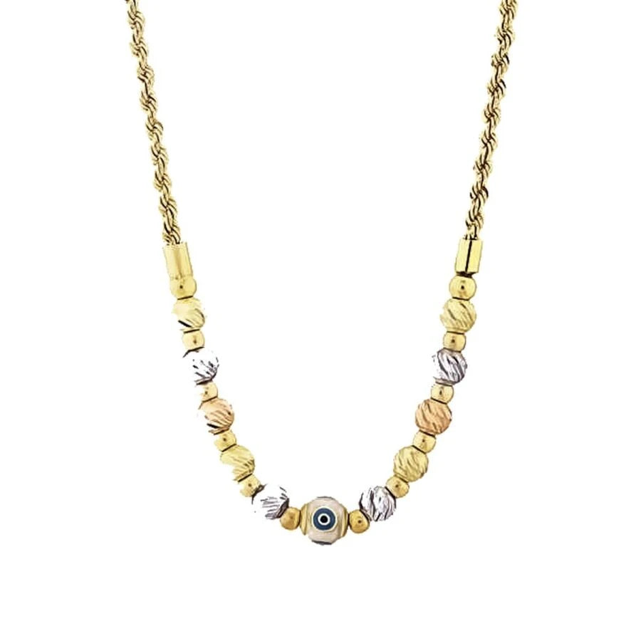 Gold Evil Eye Doric Chain Necklace