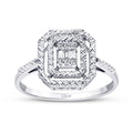 0.07 Carat Diamond-Effect Baguette Ring